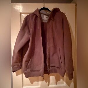 Duluth Men's Brown Zip-Up Heavy-Thick Hoodie